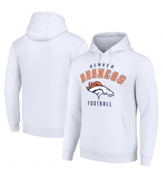 Men's Denver Broncos White Pullover Hoodie