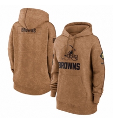 Women's Cleveland Browns Nike Brown 2023 Salute to Service Pullover Hoodie