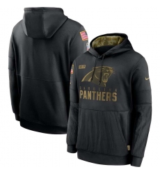 Men's NFL Carolina Panthers 2020 Salute To Service Black Pullover Hoodie