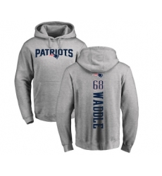 Football New England Patriots #68 LaAdrian Waddle Ash Backer Pullover Hoodie