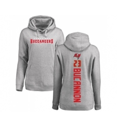 Football Women's Tampa Bay Buccaneers #23 Deone Bucannon Ash Backer Pullover Hoodie