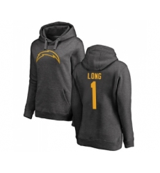 Football Women's Los Angeles Chargers #1 Ty Long Ash One Color Pullover Hoodie