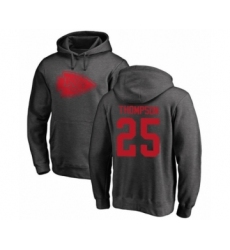 Football Kansas City Chiefs #25 Darwin Thompson Ash One Color Pullover Hoodie