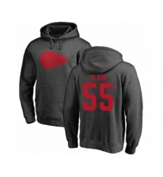 Football Kansas City Chiefs #55 Frank Clark Ash One Color Pullover Hoodie