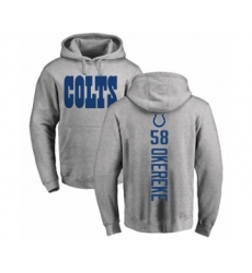 Football Indianapolis Colts #58 Bobby Okereke Ash Backer Pullover Hoodie