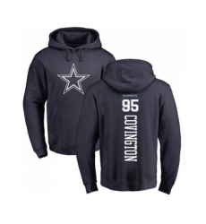 Football Dallas Cowboys #95 Christian Covington Navy Blue Backer Pullover Hoodie