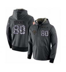 Football Men's Atlanta Falcons #80 Luke Stocker Stitched Black Anthracite Salute to Service Player Performance Hoodie