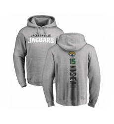 Football Jacksonville Jaguars #15 Gardner Minshew II Ash Backer Pullover Hoodie