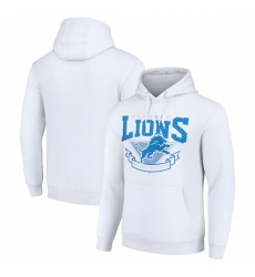 Men's Detroit Lions White Pullover Hoodie