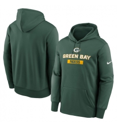 Men's Green Bay Packers Green Toss Sweep Performance Pullover Hoodie