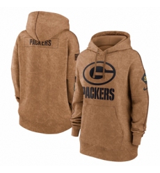Women's Green Bay Packers Nike Brown 2023 Salute to Service Pullover Hoodie