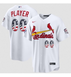 Men's St. Louis Cardinals Active Player Custom White 2026 All-Star Edition Stars & Stripes & USA 250 Fourth of July Home Stadium Stitched Baseball Jersey