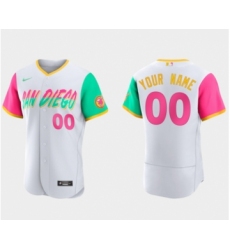 San Diego Padres Custom Men's Nike White 2022 City Connect Jersey