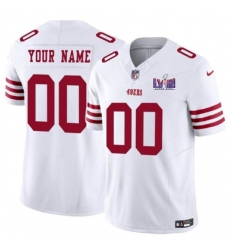 Men's San Francisco 49ers Active Player Custom White 2024 F.U.S.E. Super Bowl LVIII Patch Vapor