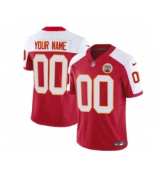 Men's Nike Kansas City Chiefs Active Player Custom Red White 2023 F.U.S.E. Vapor Untouchable Limited Football Stitched Jersey
