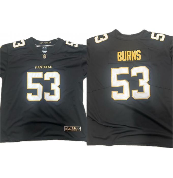 Men's Carolina Panthers #53 Brian Burns Black  Limited  Football Jersey