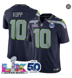 Men's Seattle Seahawks #10 Cooper Kupp Navy 2025 F.U.S.E. Super Bowl LX And 50th Season Vapor Limited Football Stitched Jersey