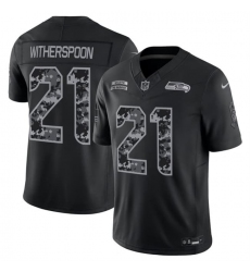 Men's Seattle Seahawks #21 Devon Witherspoon Black 2026 F.U.S.E. Salute to Service Limited Football Stitched Jersey