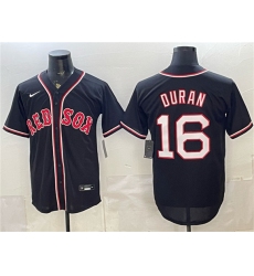 Men's Boston Red Sox #16 Jarren Duran 2026 Fashion Replica Black Out Stitched Baseball Jersey