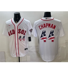Men's Boston Red Sox #44 Aroldis Chapman White 2026 USA 250 Fourth of July Home Stitched Baseball Jersey