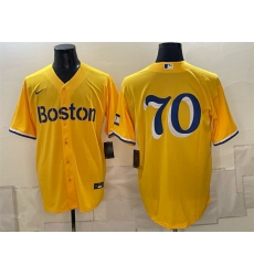 Men's Boston Red Sox #70 Payton Tolle Gold City Connect Stitched Baseball Jersey