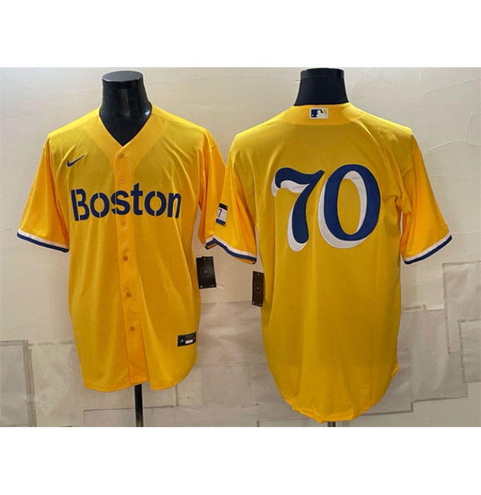Men's Boston Red Sox #70 Payton Tolle Gold City Connect Stitched Baseball Jersey