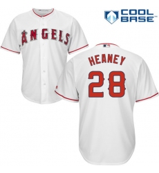 Men's Majestic Los Angeles Angels of Anaheim #28 Andrew Heaney Replica White Home Cool Base MLB Jersey