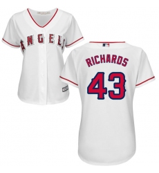 Women's Majestic Los Angeles Angels of Anaheim #43 Garrett Richards Replica White Home Cool Base MLB Jersey