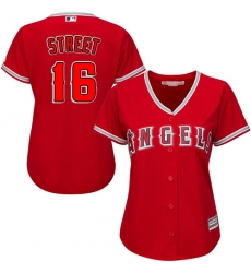 Women's Majestic Los Angeles Angels of Anaheim #16 Huston Street Replica Red Alternate MLB Jersey