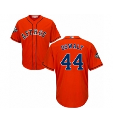 Youth Houston Astros #44 Roy Oswalt Authentic Orange Alternate Cool Base 2019 World Series Bound Baseball Jersey