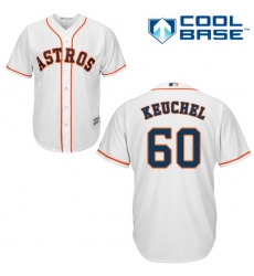 Youth Majestic Houston Astros #60 Dallas Keuchel Authentic White Home Cool Base MLB Jersey