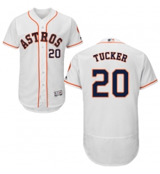 Men's Majestic Houston Astros #20 Preston Tucker White Home Flex Base Authentic Collection MLB Jersey