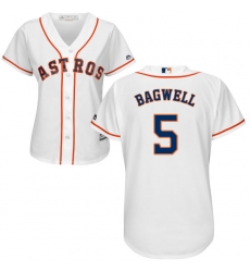 Women's Majestic Houston Astros #5 Jeff Bagwell Authentic White Home Cool Base MLB Jersey
