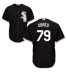 Youth Majestic Chicago White Sox #79 Jose Abreu Replica Black Alternate Home Cool Base MLB Jersey