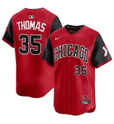 Men's Chicago White Sox #35 Frank Thomas Red Black 2025 City Connect Limited Stitched Baseball Jersey