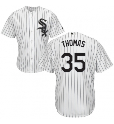 Youth Majestic Chicago White Sox #35 Frank Thomas Authentic White Home Cool Base MLB Jersey