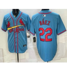 Men's St Louis Cardinals #22 Joshua Baez Blue Alternate Limited Stitched Jersey