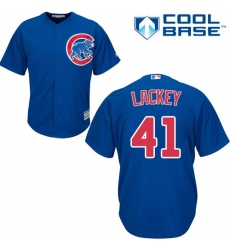 Youth Majestic Chicago Cubs #41 John Lackey Authentic Royal Blue Alternate Cool Base MLB Jersey