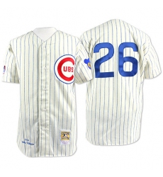 Men's Mitchell and Ness Chicago Cubs #26 Billy Williams Authentic Cream 1969 Throwback MLB Jersey