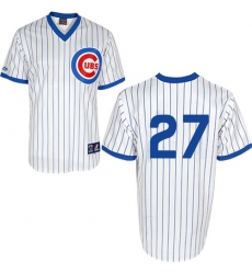 Men's Majestic Chicago Cubs #27 Addison Russell Authentic White 1988 Turn Back The Clock Cool Base MLB Jersey