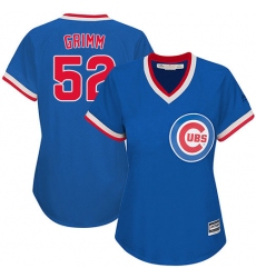 Women's Majestic Chicago Cubs #52 Justin Grimm Authentic Royal Blue Cooperstown MLB Jersey
