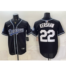 Men's Los Angeles Dodgers #22 Clayton Kershaw B2B Champs 2026 Black Out Style Vapor Limited Stitched Baseball Jersey