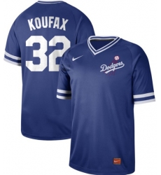 Men's Nike Los Angeles Dodgers #32 Sandy Koufax Royal Authentic Cooperstown Collection Stitched Baseball Jersey