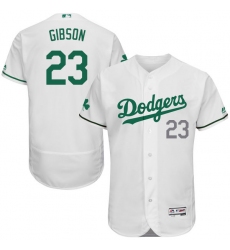 Men's Majestic Los Angeles Dodgers #23 Kirk Gibson White Celtic Flexbase Authentic Collection MLB Jersey