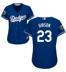 Women's Majestic Los Angeles Dodgers #23 Kirk Gibson Authentic Royal Blue Alternate Cool Base 2018 World Series MLB Jersey