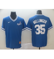 Men's Nike Los Angeles Dodgers #35 Cody Bellinger Blue Throwback Jersey