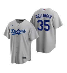 Men's Nike Los Angeles Dodgers #35 Cody Bellinger Gray Alternate Stitched Baseball Jersey
