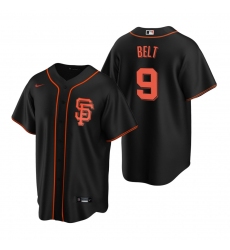 Men's Nike San Francisco Giants #9 Brandon Belt Gray Road Stitched Baseball Jersey