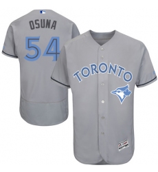 Men's Majestic Toronto Blue Jays #54 Roberto Osuna Authentic Gray 2016 Father's Day Fashion Flex Base MLB Jersey
