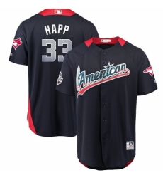 Youth Majestic Toronto Blue Jays #33 J.A. Happ Game Navy Blue American League 2018 MLB All-Star MLB Jersey